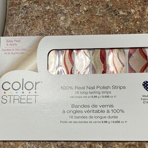 Color Street Pink, Gold & Red Swirl Nail Polish Strips by Color Street